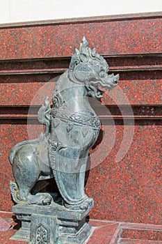 The qilin legendary hooved chimerical creature statue from Chinese mythology