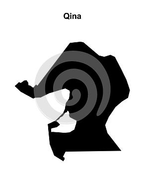 Qina outline map