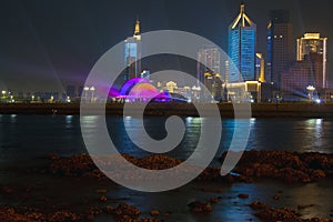 Qingdao Zhanqiao Pier, night scene photo