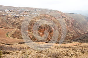 Taktser village. The village of Taktser gained fame as the birthplace of the 14th Dalai Lama in 1935 in Haidong, Qinghai, China. photo