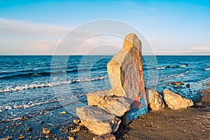 Qinghai Lake scenery in Qinghai Province, China photo