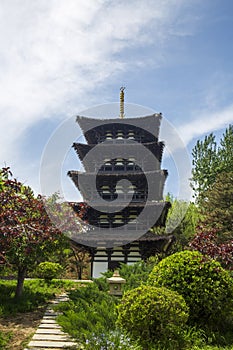 Qingyinjing tower in Beijing World Park