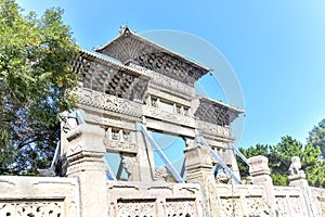 Qingzhaoling construction in zhaoling park, Zhao Mausoleum park, shenyang, liaoning, China.