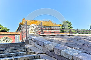 Qingzhaoling construction in zhaoling park, Zhao Mausoleum park, shenyang, liaoning, China.