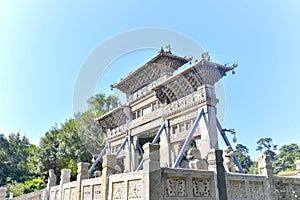 Qingzhaoling construction in zhaoling park, Zhao Mausoleum park, shenyang, liaoning, China.