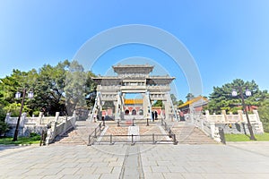 Qingzhaoling construction in zhaoling park, Zhao Mausoleum park, shenyang, liaoning, China.