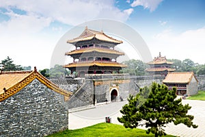 Qingzhaoling construction in zhaoling park, Zhao Mausoleum park, shenyang, liaoning, China.