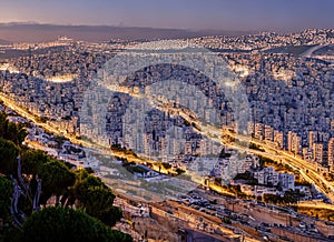 Qiryat Ata, Haifa, Israel. Generative AI.