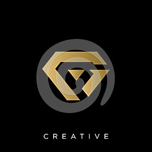 Gp diamond logo illustration design vector