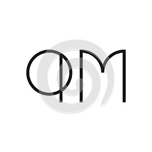 qm initial letter vector logo icon