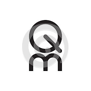 qm initial letter vector logo icon