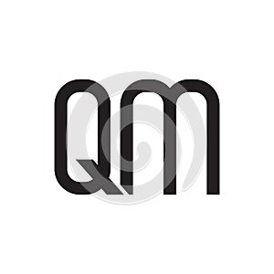 qm initial letter vector logo icon