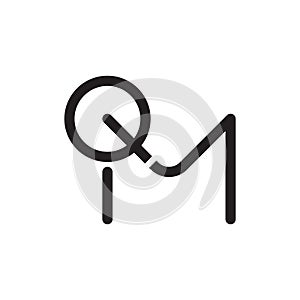 qm initial letter vector logo icon