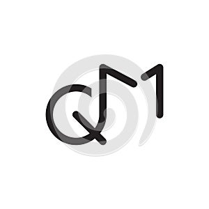 qm initial letter vector logo icon