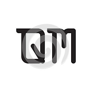 Qm initial letter vector logo icon