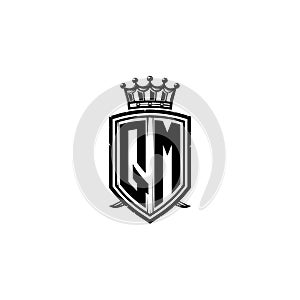 QM Logo Monogram Shield Crown Luxury Design