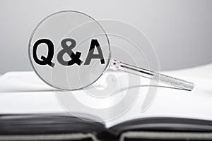 QnA, q and a concept. Questions and answers on book