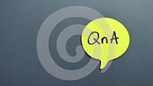 QnA Question and Answer Note on Dark Background for FAQ and Support Services