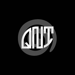 QNT letter logo design on black background. QNT creative initials letter logo concept. QNT letter design.QNT letter logo design on