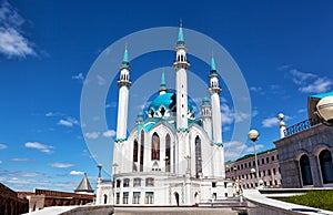 Qol Sharif mosque against the blue sky