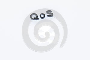 QoS concept text sunlight 3D photo