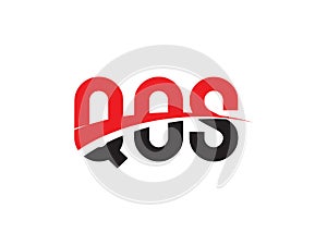 QOS Letter Initial Logo Design Vector Illustration photo