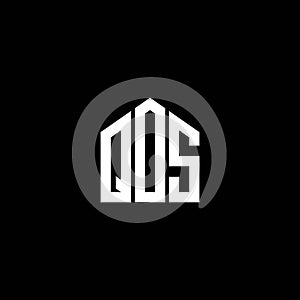 QOS letter logo design on BLACK background. QOS creative initials letter logo concept. QOS letter design photo