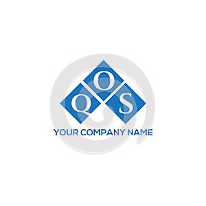 QOS letter logo design on WHITE background. QOS creative initials letter logo concept. photo