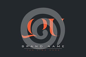 QPU abstract letter logo design