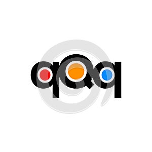Qqq typography vector monogram illustration