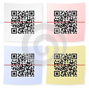 QR bar code sticker