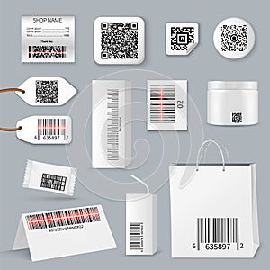 Qr Bar Code Using Scanning Icon Set