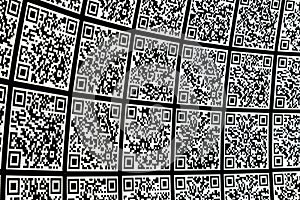 QR code abstract bacground. Hi tech backdrop