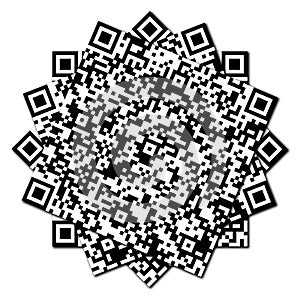 QR code abstract pattern