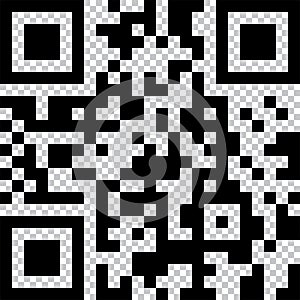 QR code abstract vector design for id scanning without background