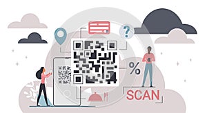 QR Code Cloud Technology Digital Access Concept