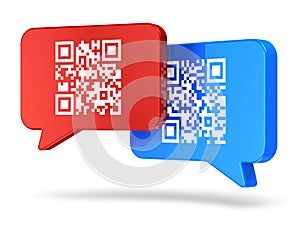 QR code communication concept