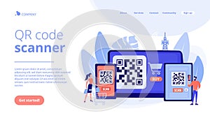 QR code concept landing page