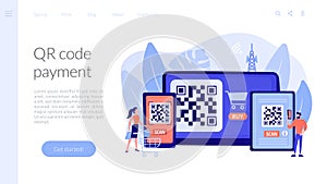 QR code concept landing page