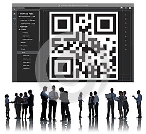 QR Code Encryption Interface Coding Concept