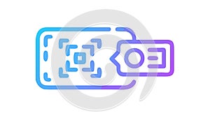 QR Code Facial Recognition Scan Vector for Biometric Security, vector design Generative AI