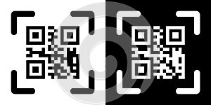 Fake QR code scan me vector illustration.