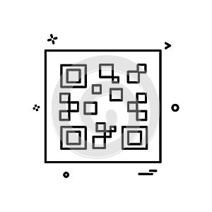 QR code icon design vector
