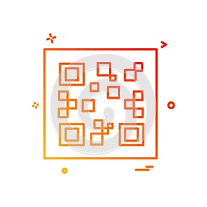 QR code icon design vector
