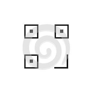 QR Code Icon - Identification Elements Illustrations, Vector Sign & Trendy Symbol