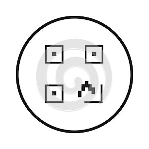 QR Code Icon - Identification Elements Illustrations, Vector Sign & Trendy Symbol