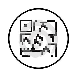 QR Code Icon - Identification Elements Illustrations, Vector Sign & Trendy Symbol
