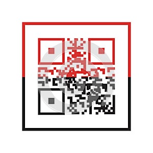 QR Code Icon - Identification Elements Illustrations, Vector Sign & Trendy Symbol