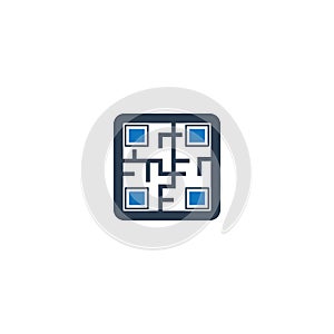 QR Code Icon. Labyrinth icon
