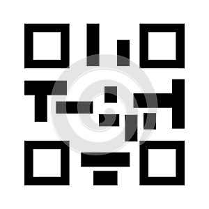 Qr code  icon or logo isolated sign symbol vector illustration